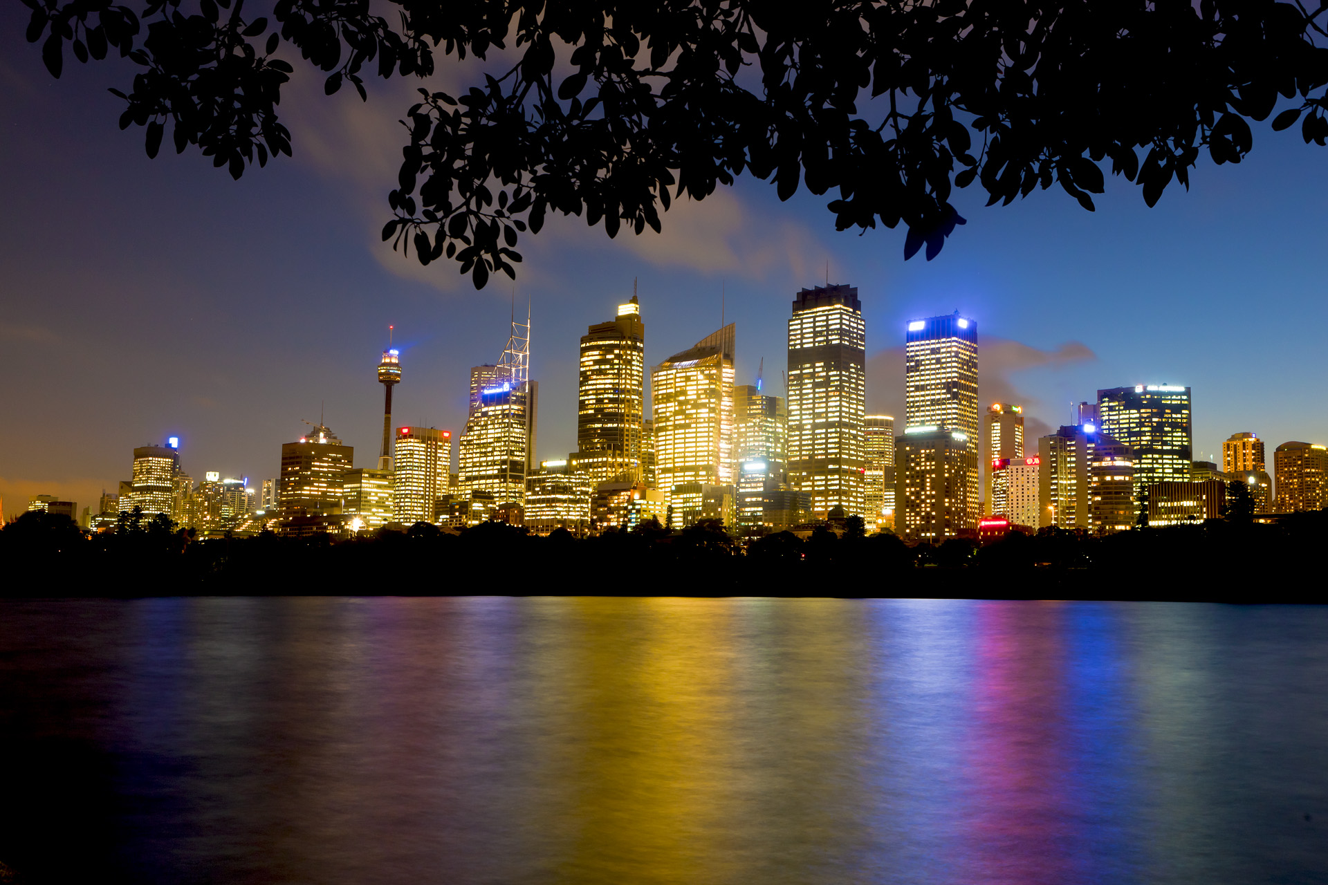 Sydney nocą - pejzaż, fotografia podróżnicza