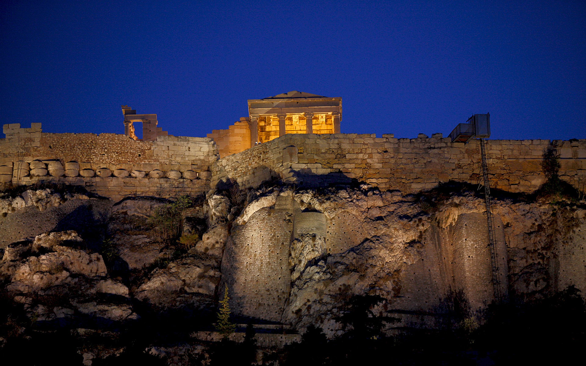Akropol - pejzaż, fotografia podróżnicza, fotografia nocna
